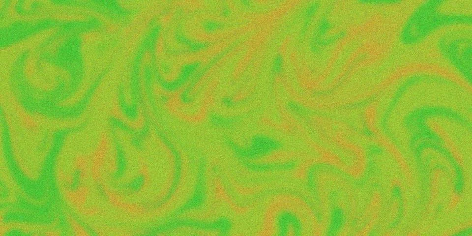 Abstract swirling pattern with green and yellow grainy texture for backgrou.. Stock Illustration