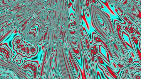Abstract Swirling Pattern with Red, Blue, and Teal Colors Stockbeeldmateriaal 340528198