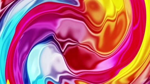 Abstract swirling pattern vibrant colors blue red yellow pink white Stock Footage 284166246