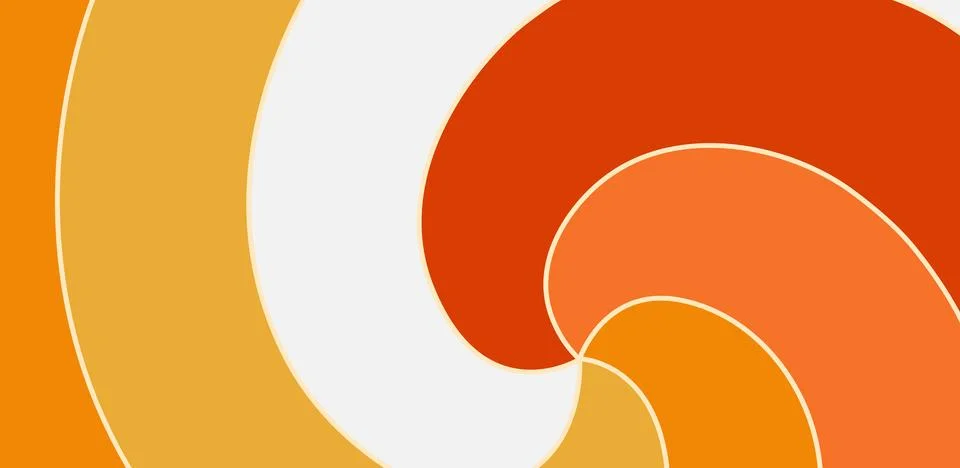 Abstract swirling pattern with warm orange and yellow tones and white accents Stock Illustration