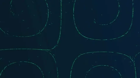 Abstract swirling patterns and particles against a dark blue background Stock Footage 329951560