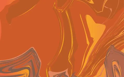 Abstract swirling patterns in warm earthy tones and vibrant yellow gradient Stock Illustration