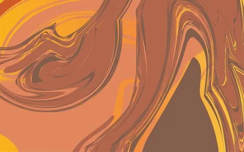 Abstract swirling patterns in warm earthy tones and vibrant yellow gradient 스톡 일러스트