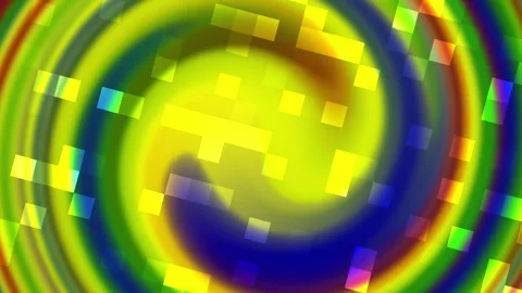 Abstract Swirling Rainbow Colors with Pixelated Overlay and Light Effects Stock Footage 339706331