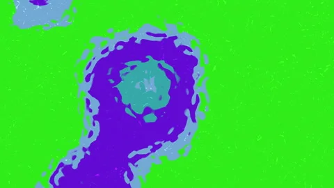Abstract swirling shape in blue and purple on green. Suitable for backgrounds, g Video stock 324959287
