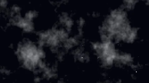 Abstract swirling smoke particles in dark atmospheric motion on black backg.. Stock Footage 341652482