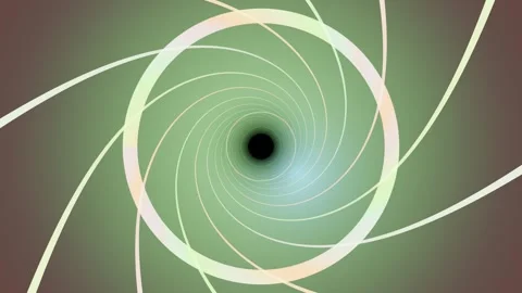 Abstract swirling tunnel design with light and shadow effects Stock Footage 337377138