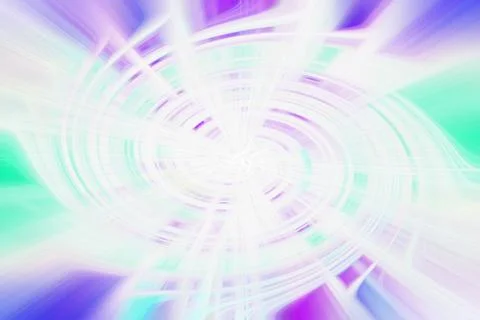 Abstract swirling vortex background with vibrant purple and cyan glowing Illustrazione stock