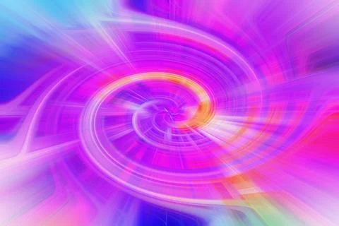 Abstract swirling vortex background with vibrant neon pink purple and blue Illustrazione stock