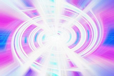 Abstract swirling vortex background with vibrant pink and blue light streak Stock Illustration