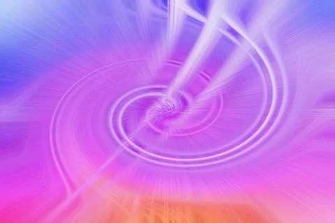 Abstract swirling vortex background with vibrant purple blue and orange Stock Illustration