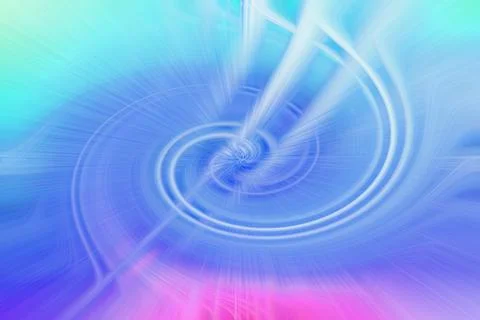 Abstract swirling vortex background with vibrant blue cyan and pink light Stock Illustration