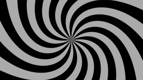 Abstract Swirling Vortex of Black and Grey Lines Hypnotic Spiral Design Bac.. Stock Footage 296227780