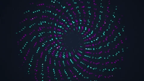 Abstract Swirling Vortex of Digital Numbers, Data Flow, Technology Concept .. Stock Footage 348422472