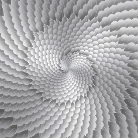 Abstract swirling vortex pattern of grey and white waves 스톡 동영상 345690821