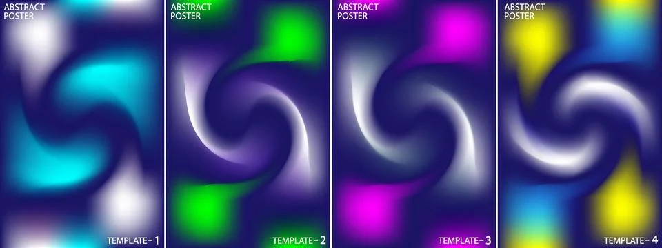 Abstract Swirling Wave Pattern in Neon Purple and Green Glow on Dark イラスト素材