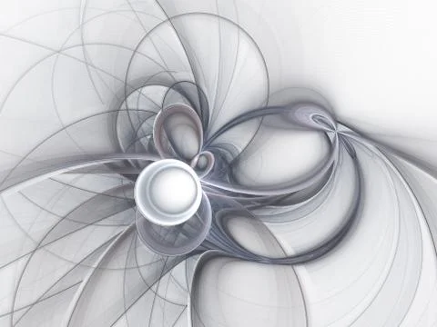 Abstract swirling wavy line elements. Gray waving background. Light effect. F Illustrazione stock