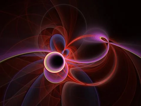 Abstract swirling wavy line elements. Purple waving background. Light effect. Stock Illustration