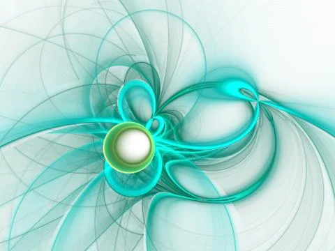 Abstract swirling wavy line elements. Cyan blue waving background. Light effe Stock-Illustration