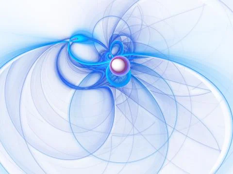 Abstract swirling wavy line elements. Blue waving background. Light effect. F Stock Illustration