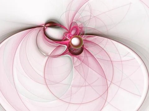 Abstract swirling wavy line elements. Red and grey waving background. Light e Stock Illustration