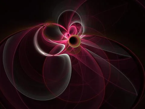 Abstract swirling wavy line elements. Red and grey waving background. Light e Stock Illustration