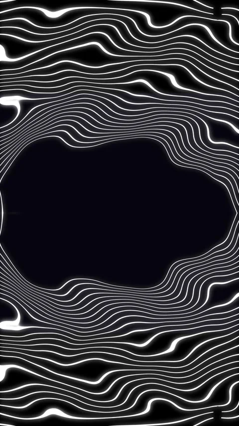 Abstract Swirling White Lines Forming a Dark Inner Shape Background Stockbeeldmateriaal 337087427