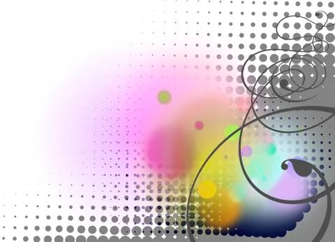 Abstract swirls and circles pattern background Stock Illustration