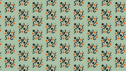 Abstract Swirls and Dots Pattern on Light Green Background. Video stock 325388497