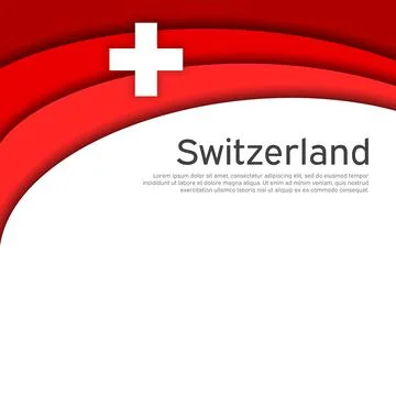 Abstract switzerland flag. Creative background for design of patriotic swiss Stock Illustration