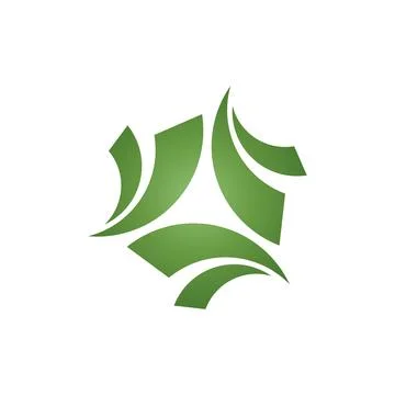 Abstract swoosh logo template flat design Stock Illustration
