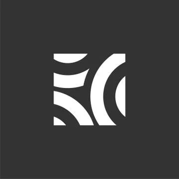 Abstract Swoosh in Square Logo Template Illustration Design. Vector EPS 10. Stock Illustration