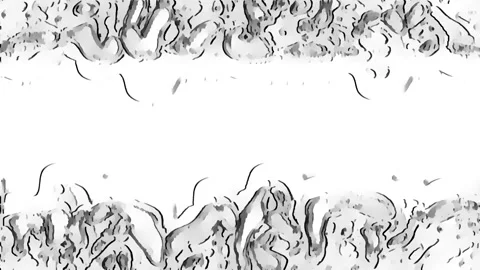Abstract, Sylized Noisy Shapes - Border Effect Stock Footage 148402662