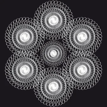 Abstract symbol on black background Stock Illustration