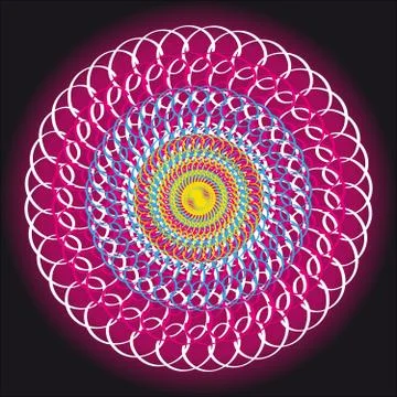 Abstract symbol on black background Stock Illustration