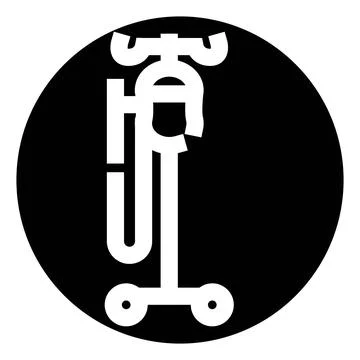 Abstract symbol in black circle with minimal design Stock Illustration