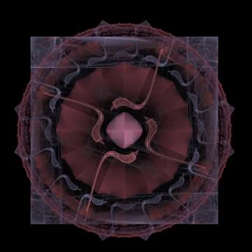 Abstract symbol on a dark background Stock Illustration