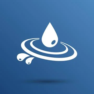 Abstract symbol  of a drop water vector Illustrazione stock