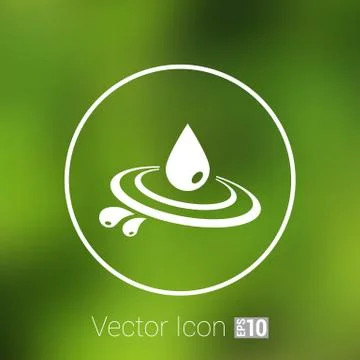 Abstract symbol  of a drop water vector Stock Illustration