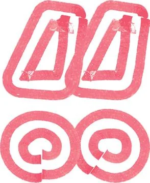 Abstract Symbol made with red marker Stock Illustration