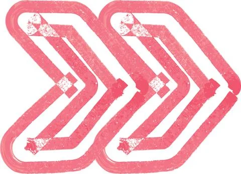 Abstract Symbol made with red marker Stock Illustration