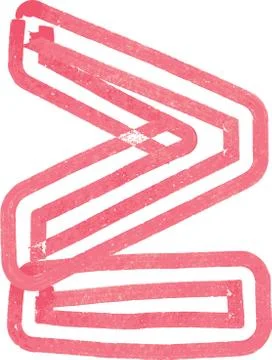 Abstract Symbol made with red marker Stock Illustration