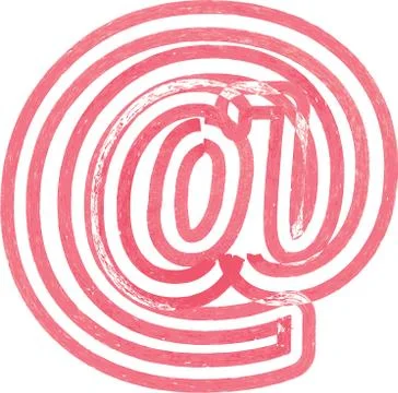 Abstract at Symbol made with red marker Stock-Illustration