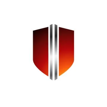 Abstract symbol of tech security company shield logo design vector illustrati Illustrazione stock