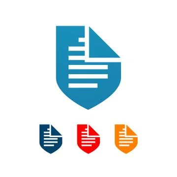Abstract symbol of tech security company shield logo design vector illustrati Illustrazione stock