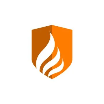 Abstract symbol of tech security company shield logo design vector illustrati Stock Illustration