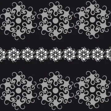 Abstract symbols on black  background Stock Illustration