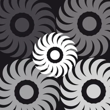 Abstract symbols on black  background Stock Illustration