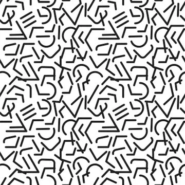 Abstract symbols seamless pattern Stock Illustration