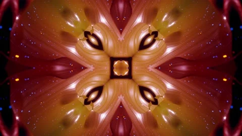 Abstract symmetric 3D structures like liquid kaleidoscope in looped animation Stock Footage 140267193